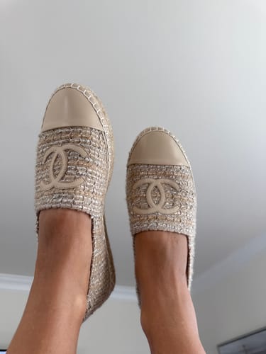 Customer photo review of espadrilles beige raffia calfskin