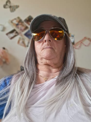 Customer photo review of *Topless Beach White Sands Short (Hat Wig)