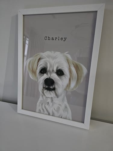 Customer photo review of Custom Pet Portrait - One Pet