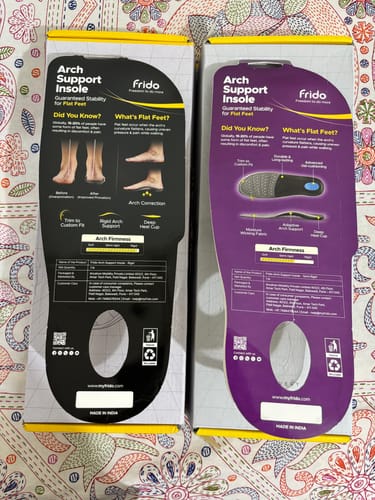 Customer photo review of Frido Arch Support Insoles Rigid + Semi Rigid Combo