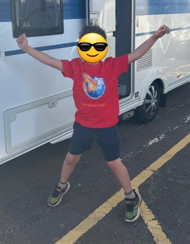 Customer photo review of Children's sports t-shirt