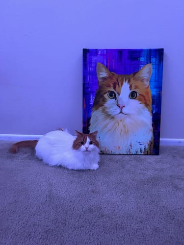 Customer photo review of Custom Pet Portrait - Pop-Art Style