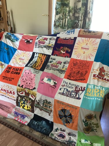 Customer photo review of Premium T Shirt Quilt