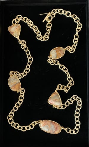 Customer photo review of Harlow & Dylan by HEIDI DAUS®"Painted Desert Agate" Station Necklace