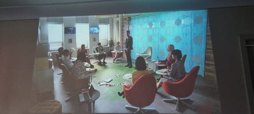 Customer photo review of Moviehub™ Inflatable Projector Screen