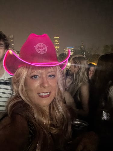 Customer photo review of Light Up Neon Cowboys ® Hat
