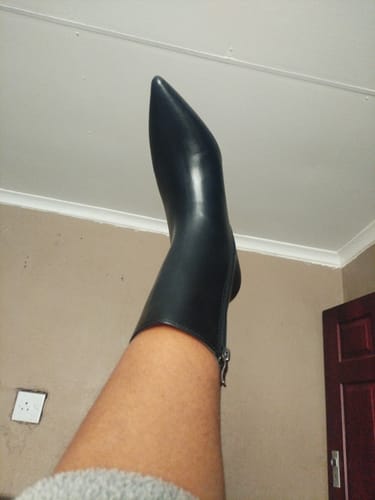 Customer photo review of Miss Black Petite 1 Ankle Boot - Chocolate