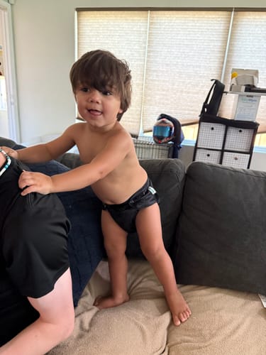 Customer photo review of New Parent Starter Bundles: Pocket Cloth Diapers with Athletic Wicking Jersey and More