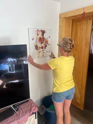 Customer photo review of Flowerpup Custom Pet Portrait (Humans too!)