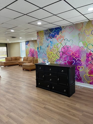 Customer photo review of "Heart Flutter II" Wallpaper | Oversized Wall Mural Design By Vivian Ferne