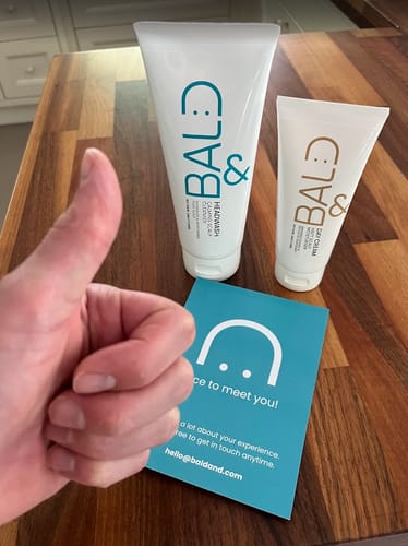 Customer photo review of Bald Head Shampoo: Bald& Headwash. 200ml.