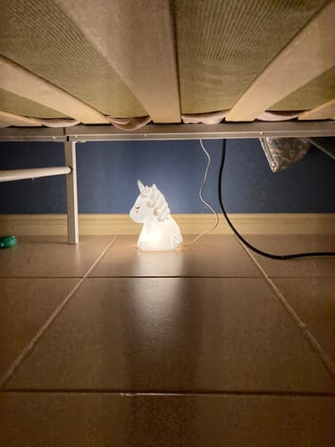 Customer photo review of Lil Dreamers Unicorn Sensory Night Light