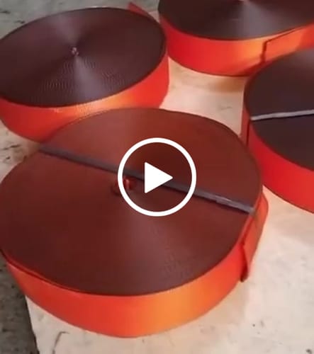 Customer video review of 4" x 300' Polyester Webbing, B.S 20,000 lbs