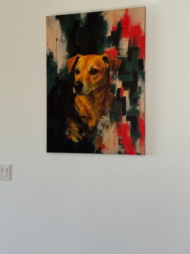 Customer photo review of Custom Pet Portrait - Abstract Style