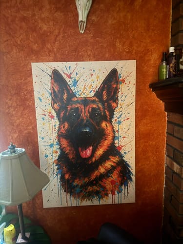 Customer photo review of Custom Pet Portrait - Contemporary Style