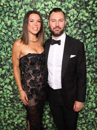 Customer photo review of Jasmine Noir Gown by Bronx and Banco