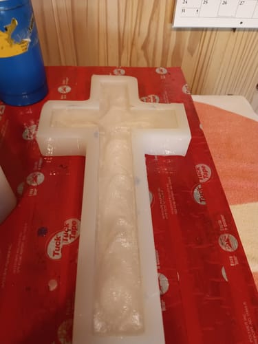 Customer photo review of 12x6x1" Cross Silicone Mold For Epoxy Resin - Medium Cross Mold