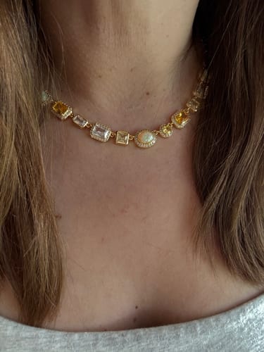 Customer photo review of (PRE-ORDER) Lemonade (Yellow) Solstice Necklace