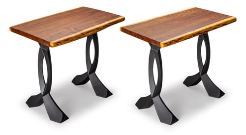 Customer photo review of End Table Legs 219 Curva 20H Mid-Century Modern Style