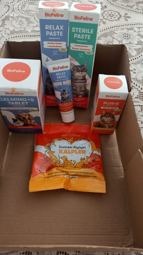 Customer photo review of Kısır Kediler İçin Tüy ve Bağışıklık Vitamin Seti | Sterile Macun + Plus B Damla | 100g + 50ml