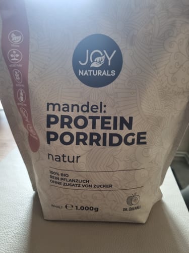 Customer photo review of Bio Protein Porridge Mandel-Natur Mega-Pack-1000g