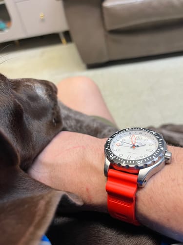 Customer photo review of Divecore - American FKM - HP Professional Diving Watch Strap - Orange