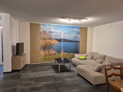 Customer photo review of Schiebegardine mit Motiv