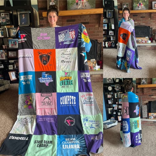 Customer photo review of Premium T Shirt Quilt
