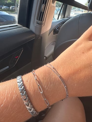 Customer photo review of Pia Silver Layered Bracelet