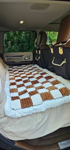 Customer photo review of NEW 2-in-1 Furniture Protector & Dog Bed Couch Cover with Thick Orthopedic Padding, Non-Slip Grip, Scratch-Resistant Surface & Machine-Washable Fabric