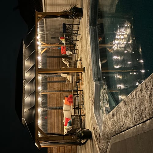 Customer photo review of SUNJOY 12x20 Wooden Frame Hardtop Gazebo with Rectangle Double Tier and Ceiling Hook - Standard Natural Cedar