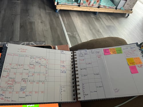 Customer photo review of Undated MINI Vertical Week + Month Planner, The Curator