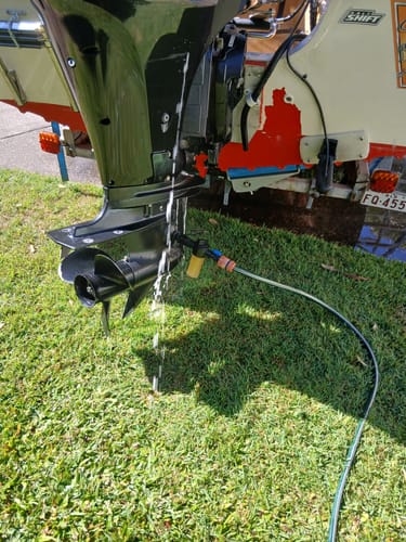 Customer photo review of Marine Engine Flush Kit