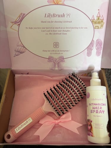 Customer photo review of Daily Magic Detangling Brush Set with New Daily Hair Spray
