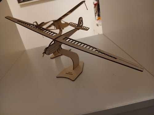 Customer photo review of Scheibe SF 24 Motorspatz Deko Flugzeugmodell Bausatz | Pure Planes