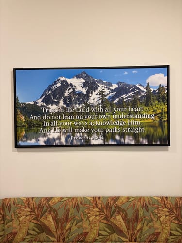 Customer photo review of Custom Christian Canvas Art
