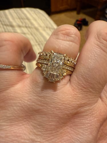 Customer photo review of Wedding band for #31215 ring