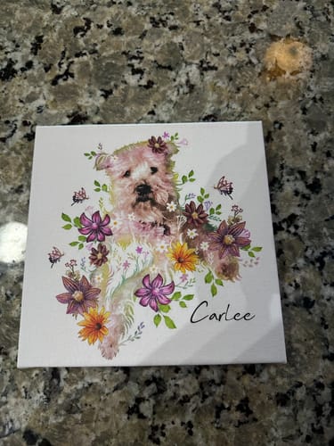 Customer photo review of Flowerpup Custom Pet Portrait (Humans too!)