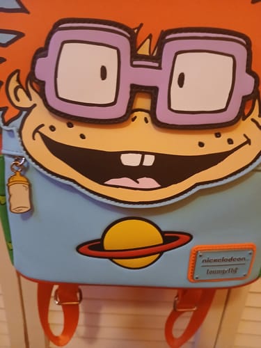 Customer photo review of Loungefly Nickelodeon Rugrats Chuckie Cosplay Mini Backpack With Removable Glasses - 707 Street Exclusive