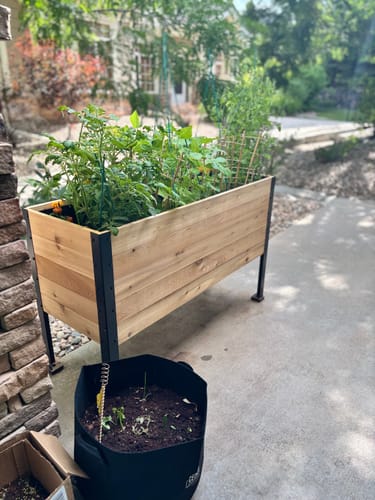 Customer photo review of 18" x 48" Raised Garden Bed - 30" TALL