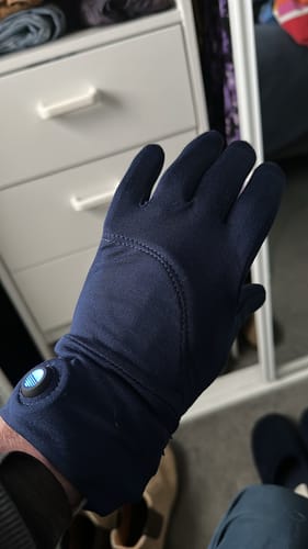 Customer photo review of Toasty Touch® Ultra Thin Heated Gloves