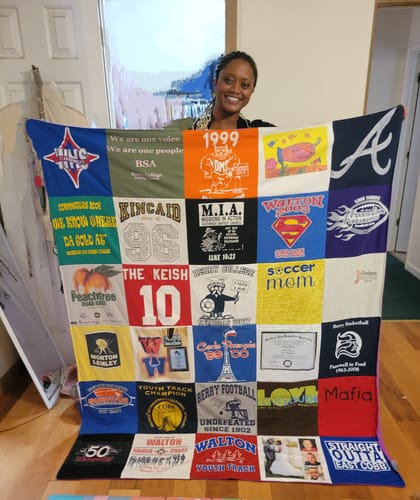 Customer photo review of Premium T Shirt Quilt