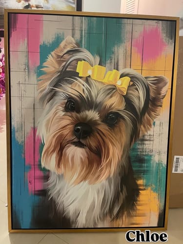 Customer photo review of Custom Pet Portrait - Abstract Style