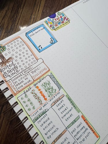 Customer photo review of 2025 Vertical Week + Month Planner, Evergreen