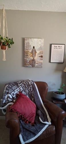 Customer photo review of Jesus Christ Walking On Water Faith Wall Art IV