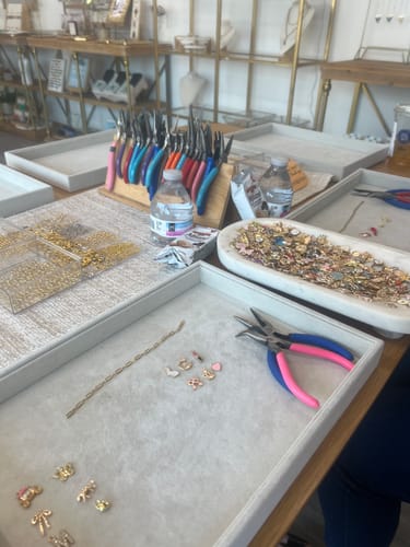 Customer photo review of Custom Charm Bar Experience - Book Your Jewelry Design Time