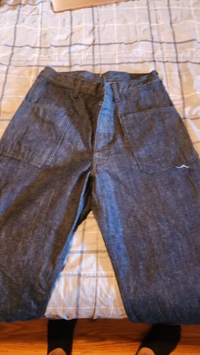 Customer photo review of Hickory Stripe Carpenter Pants