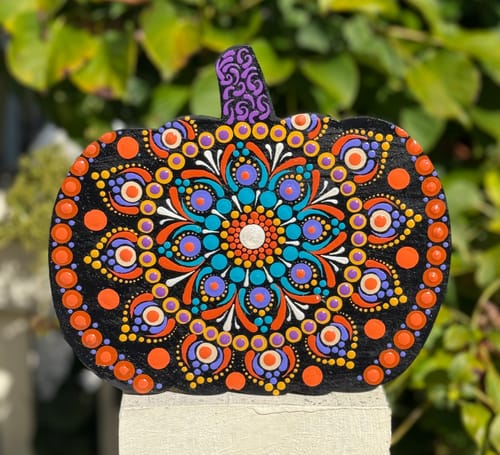 Customer photo review of Unfinished Wood Pumpkin Silhouette - Craft- up to 46" DIY