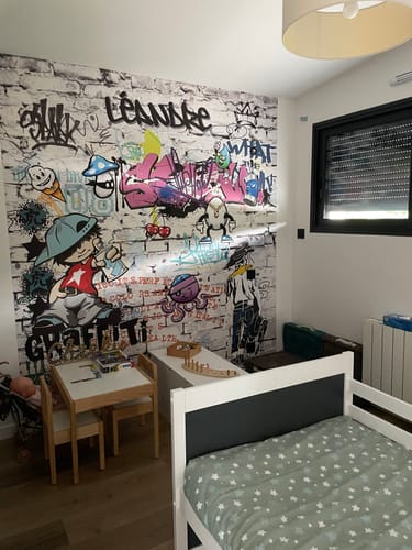 Customer photo review of Papier Peint Graffiti Big Boy