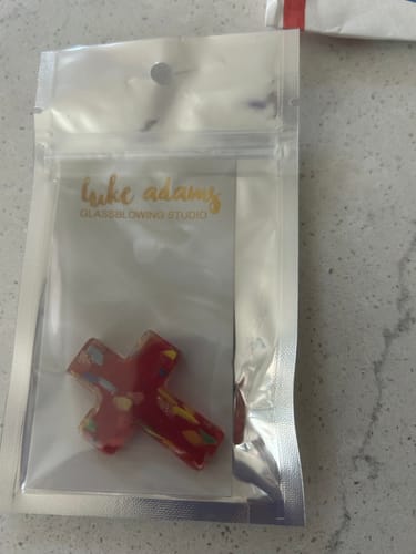 Customer photo review of Glass Pocket Cross
